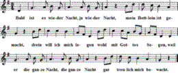 Bald ist es wieder Nacht, Noten