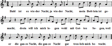 Bald ist es wieder Nacht, Noten