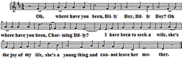 Billy Boy, Noten