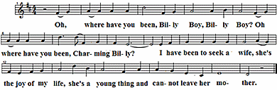 Billy Boy, Noten