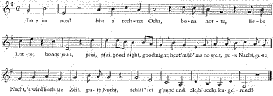 Bona nox! bist a rechter Ochs, Noten