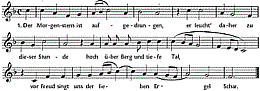 Der Morgenstern ist aufgedrungen, Noten