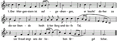 Der Morgenstern ist aufgedrungen, Noten