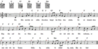 Sandmännchen (Die Blümelein sie schlafen), Noten