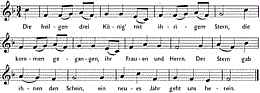 Die heiligen drei König', Noten