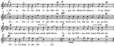 Ehre sei Gott in der Höhe (Deutsche Messe - Gloria), Noten