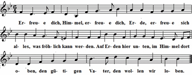 Erfreue dich, Himmel, Noten