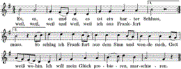 Handwerkerburschenabschied (Es, es, es und es), Noten