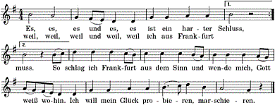 Handwerkerburschenabschied (Es, es, es und es), Noten