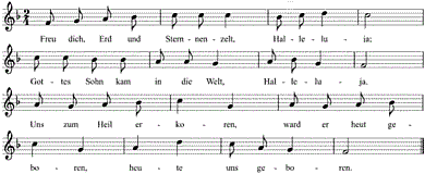 Freu dich, Erd- und Sternenzelt, Noten