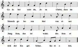Gelobet seist du, Jesu Christ, Noten