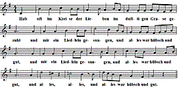 Frisch gesungen (Hab oft im Kreis der Lieben), Noten