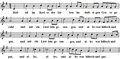 Frisch gesungen (Hab oft im Kreis der Lieben), Noten