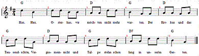 Has, Has, Osterhas, Noten