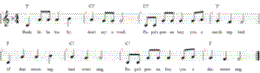 Hush, little baby, Noten