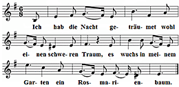 Ich hab die Nacht geträumet, Noten