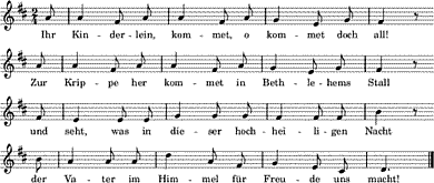 Ihr Kinderlein kommet, Noten