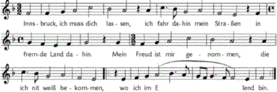 Innsbruck, ich muss dich lassen, Noten