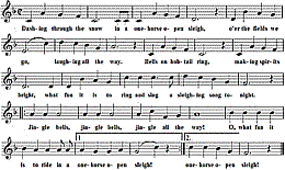 Jingle Bells, Noten