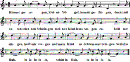 Kommt gezogen, kleine Vögel, Noten