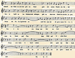 Neues Jägerlied, Noten