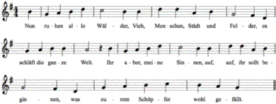 Nun ruhen alle Wälder, Noten