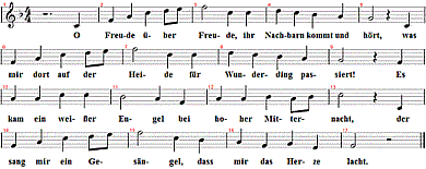 O Freude über Freude, Noten