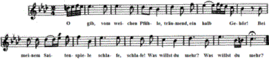 O gib, vom weichen Pfühle, Noten