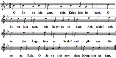 O Jesulein zart, Noten