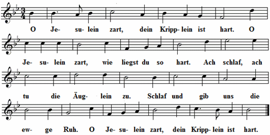 O Jesulein zart, Noten