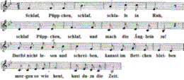 Puppenwiegenlied, Noten