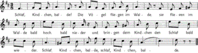 Schlaf, Kindchen, balde, Noten
