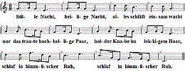 Stille Nacht, heilige Nacht, Noten