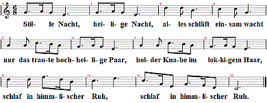 Stille Nacht, heilige Nacht, Noten