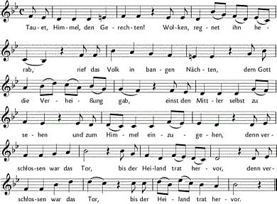 Tauet, Himmel, den Gerechten, Noten