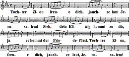 Tochter Zion, freue dich, Noten
