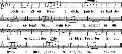 Tochter Zion, freue dich, Noten