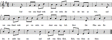 Der Pfannenflicker (Und wer sein Handwerk gut versteht), Noten