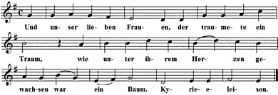 Unser lieben Frauen Traum, Noten
