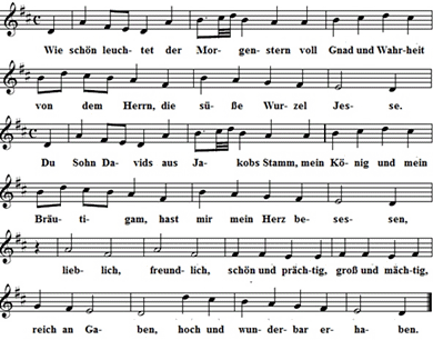 Wie schön leuchtet der Morgenstern, Noten