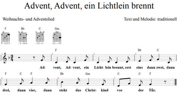 Advent, Advent, ein Lichtlein brennt