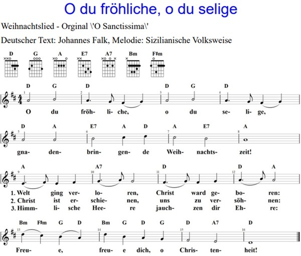 O du fröhliche, o du selige