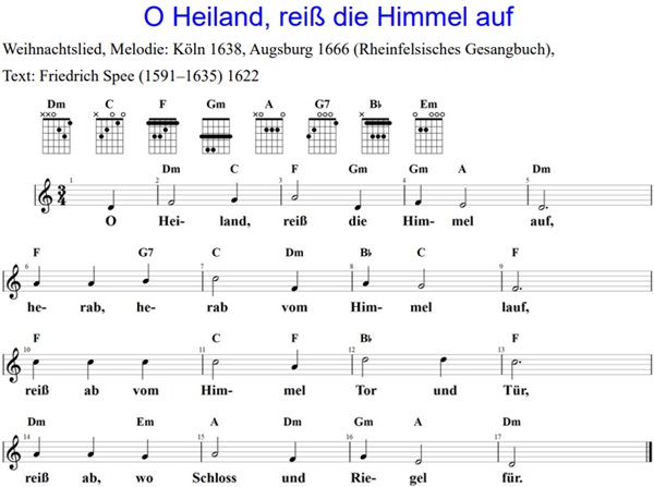 O Heiland, reiß die Himmel auf