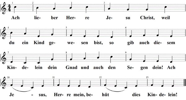 Ach lieber Herre Jesu Christ, Noten