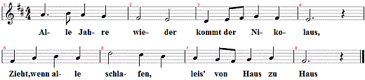 alle-jahre-wieder-nikolaus, Noten