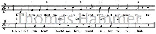 am-himmel-steht-ein-kleiner-stern, Noten