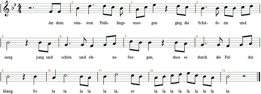 an-dem-reinsten-fruehlingsmorgen, Noten