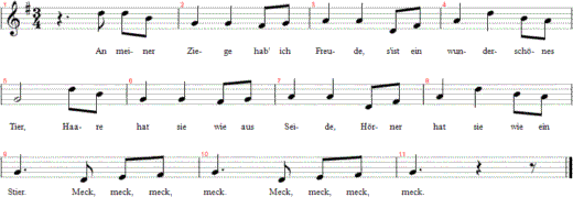 an-meiner-ziege-hab-ich-freude, Noten