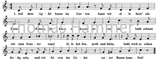 baumhaus-lied, Noten