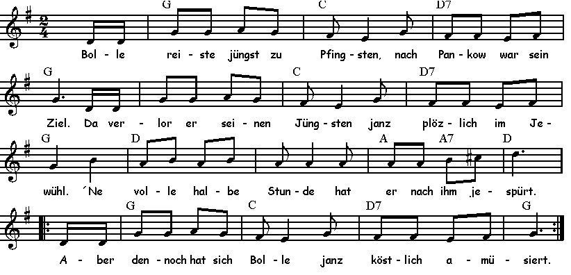 bolle-reiste-juengst-zu-pfingsten, Noten